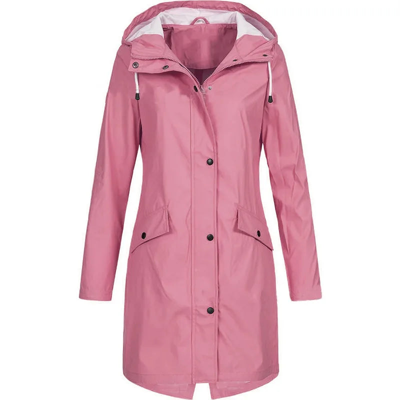Heidi-Mode | Outdoor Lange Wasserdichte Jacke