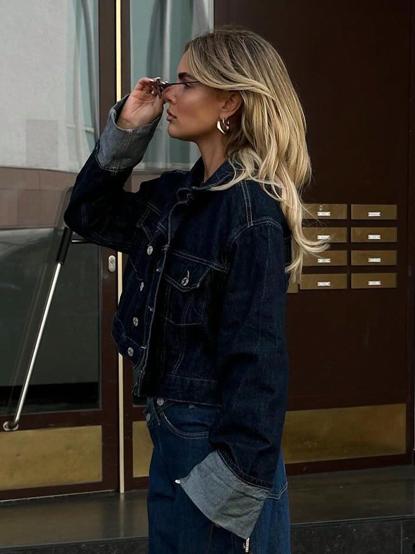 Mina | Damen Übergangsjacke Mit Krempelärmeln & Knopfleiste