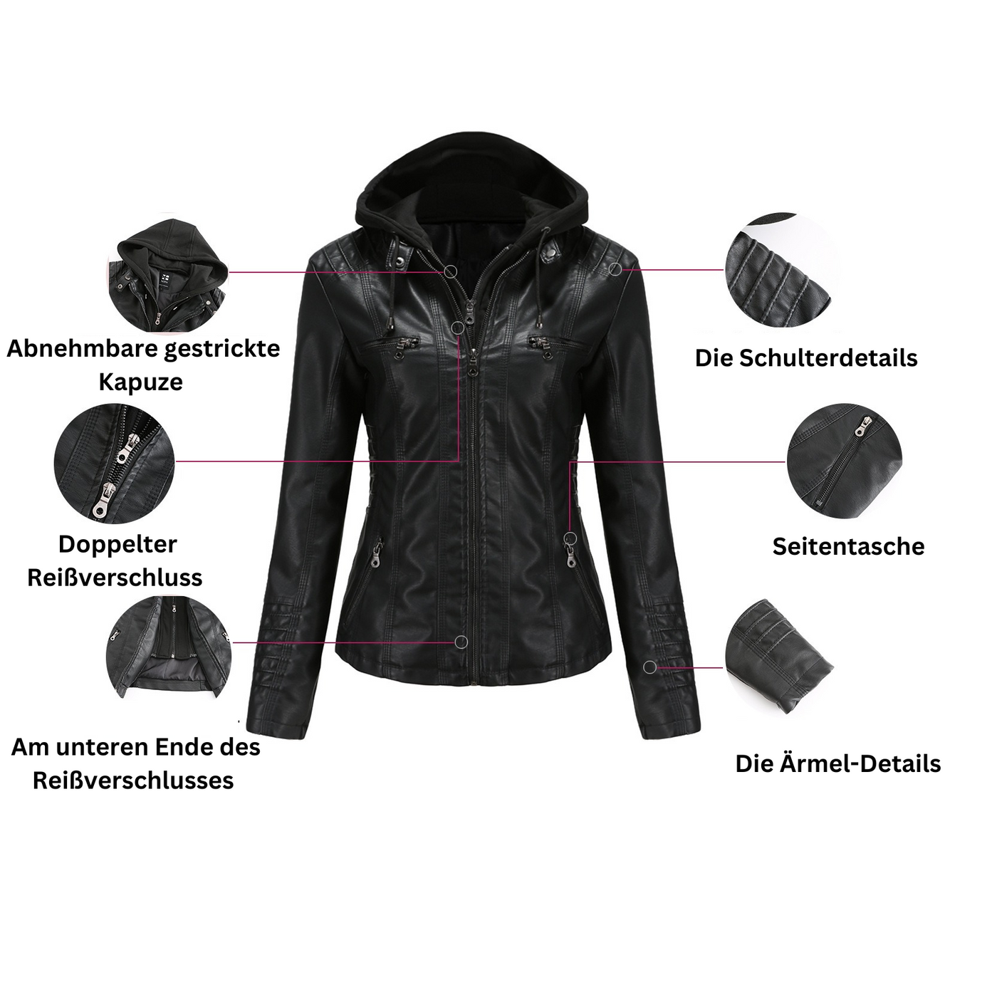 Ingrid | Neue stylische Lederjacke