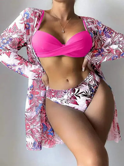 Heidi-Mode | Stilvolles Bedrucktes Badeanzug Mit Cover-Up