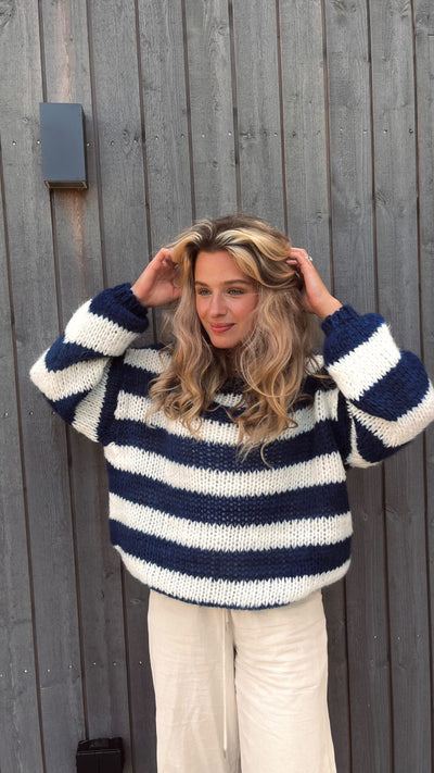 Heidi-Mode | Gestreifte Strick Winterpullover