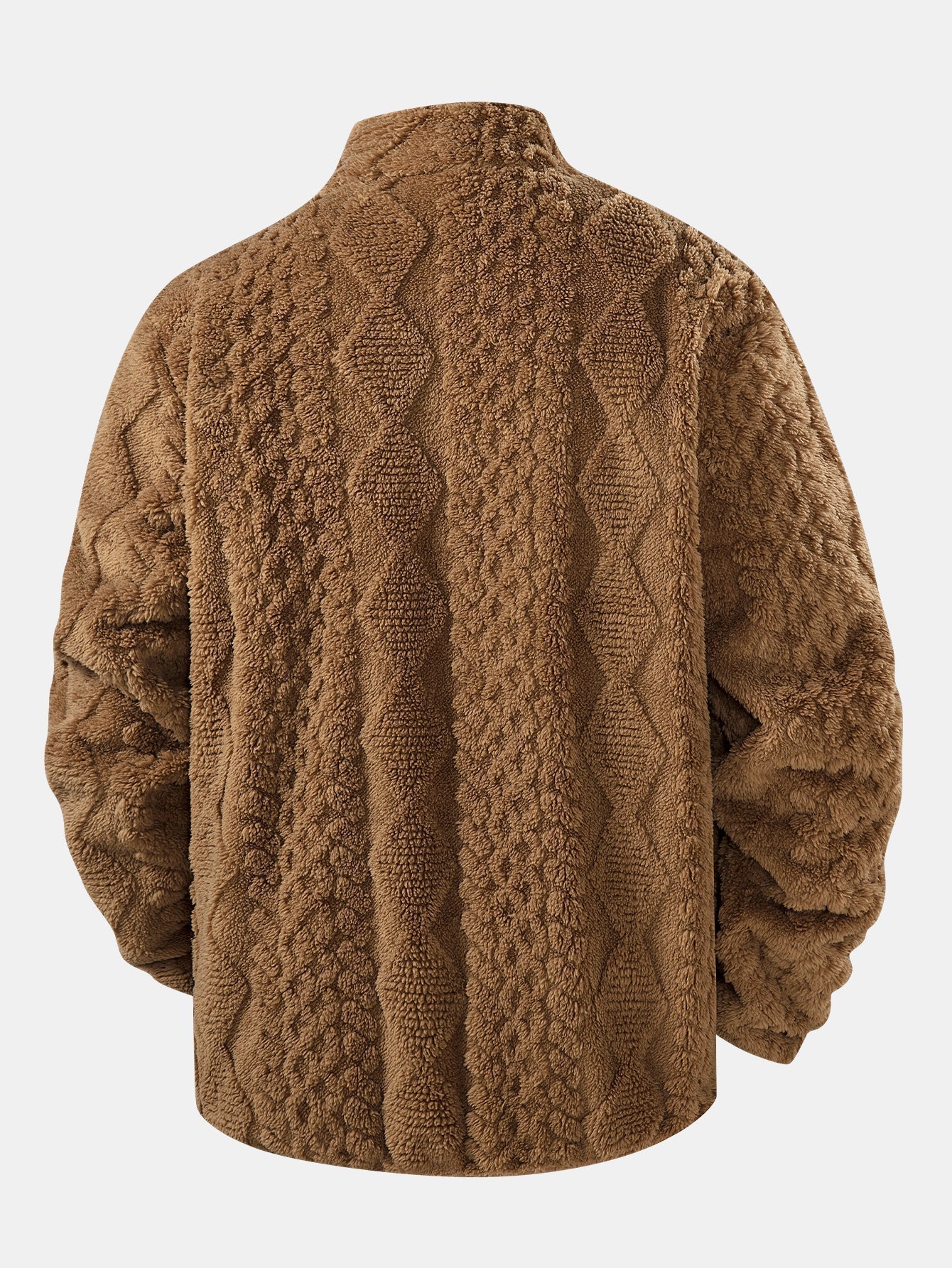 Elwood – Geometrische Jacquard Teddy Jacke