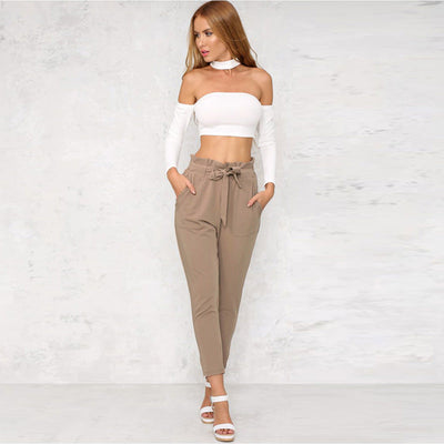 Heidi-Mode | Casual Hose Mit Hoher Taille Aus Chiffon