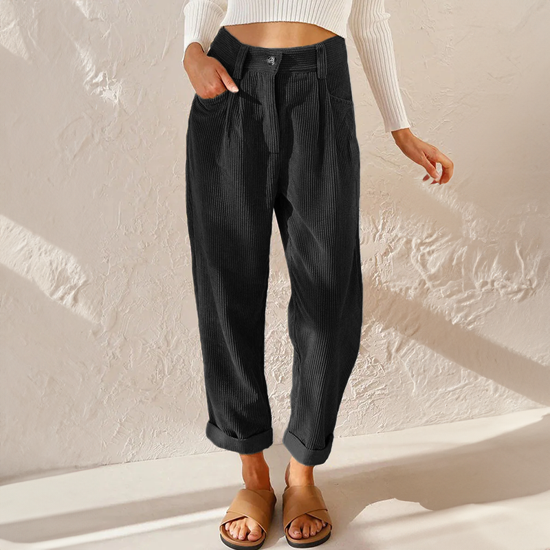 Lässige Rippenhose für Damen