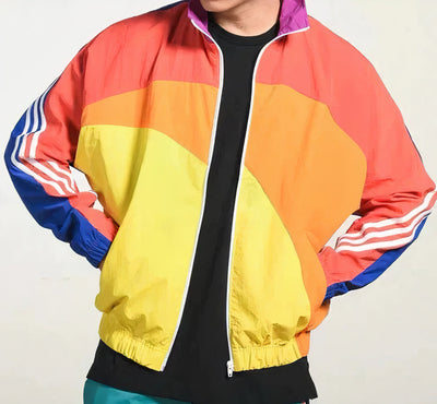Egon | Nostalgische 90er Jahre Retro Windbreaker mit bunter Eleganz