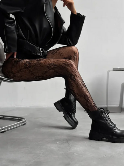 Maria | Elegante Strumpfhose mit Blumenmuster