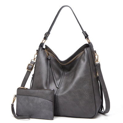Elegante Ledertasche für Damen – klassische Lederhandtasche mit Abnehmbarem Schulterriemen