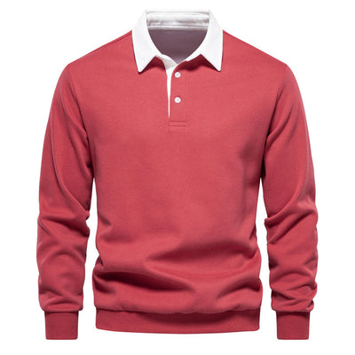 Elegantes Herren-Langarm-Poloshirt – klassischer Kragen für Freizeit und Business