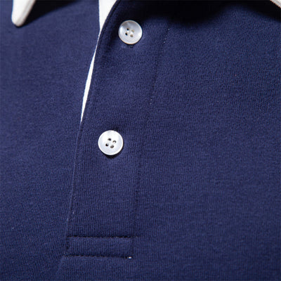 Elegantes Herren-Langarm-Poloshirt – klassischer Kragen für Freizeit und Business