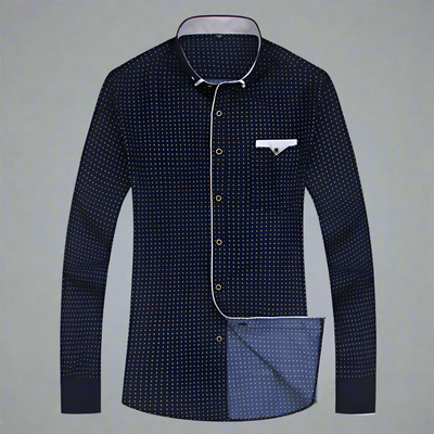 Herren Musterhemd – Antonio Hemd mit Kontrastdetails für Büro & Alltag