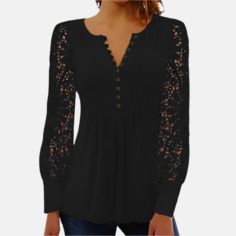 Tunika für Damen - Elegantes Spitzenbluse für Sommer