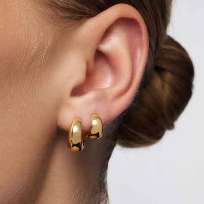 Gold Rue Hoop Earrings
