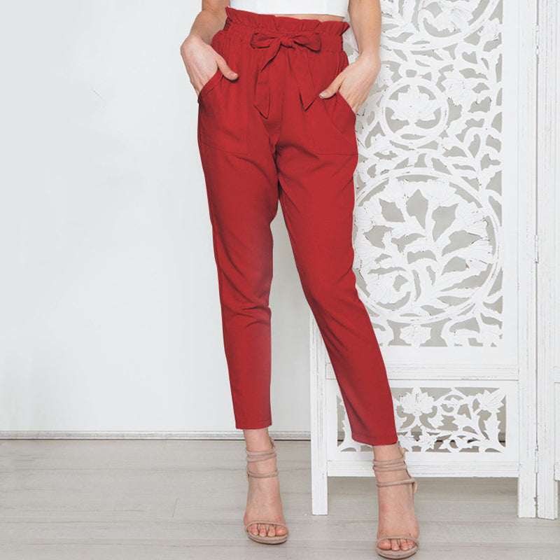 Heidi-Mode | Casual Hose Mit Hoher Taille Aus Chiffon