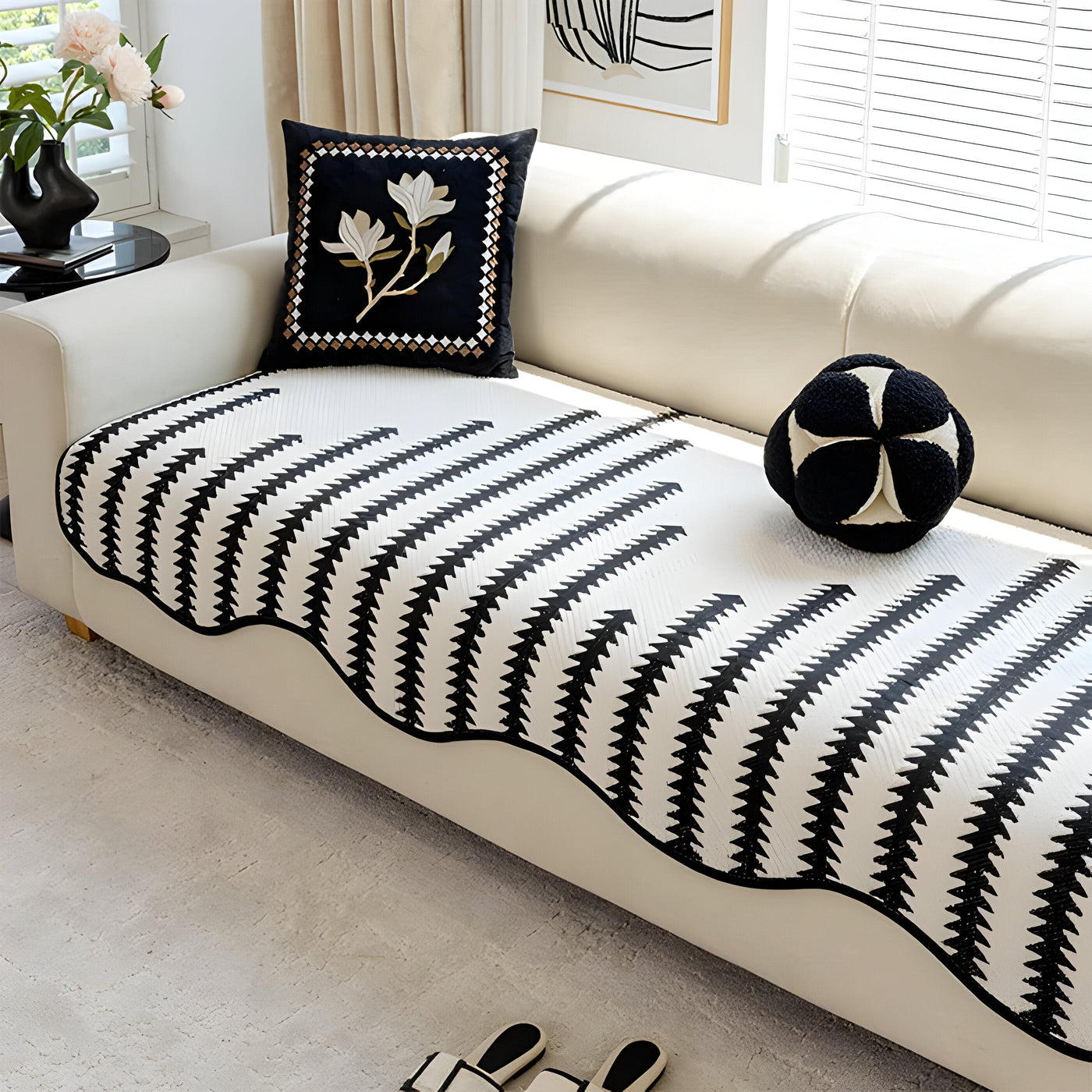 ArtiLounge Abdeckung - Moderne Chevron Streifen Chenille Couch Abdeckung
