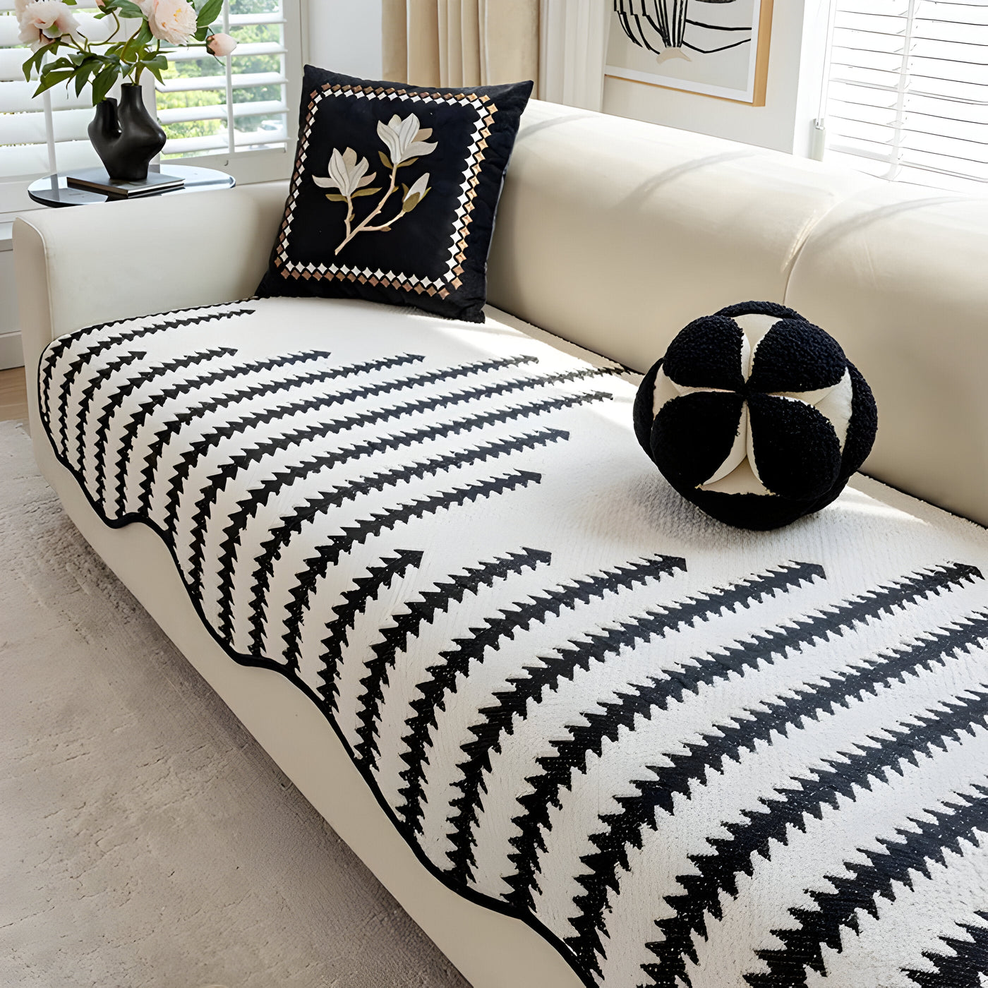 ArtiLounge Abdeckung - Moderne Chevron Streifen Chenille Couch Abdeckung