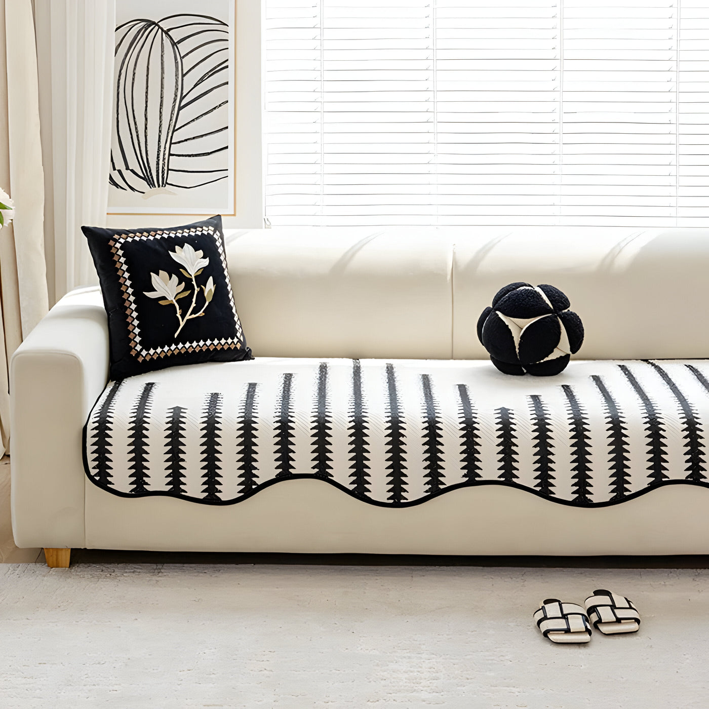 ArtiLounge Abdeckung - Moderne Chevron Streifen Chenille Couch Abdeckung