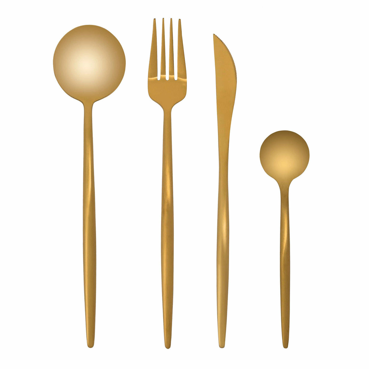 Eleganz im Esszimmer | Spanisches Besteckset aus Edelstahl in Schwarz und Gold