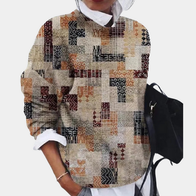 Pullover Damen Gemustert Rundhals | Leicht & Modern