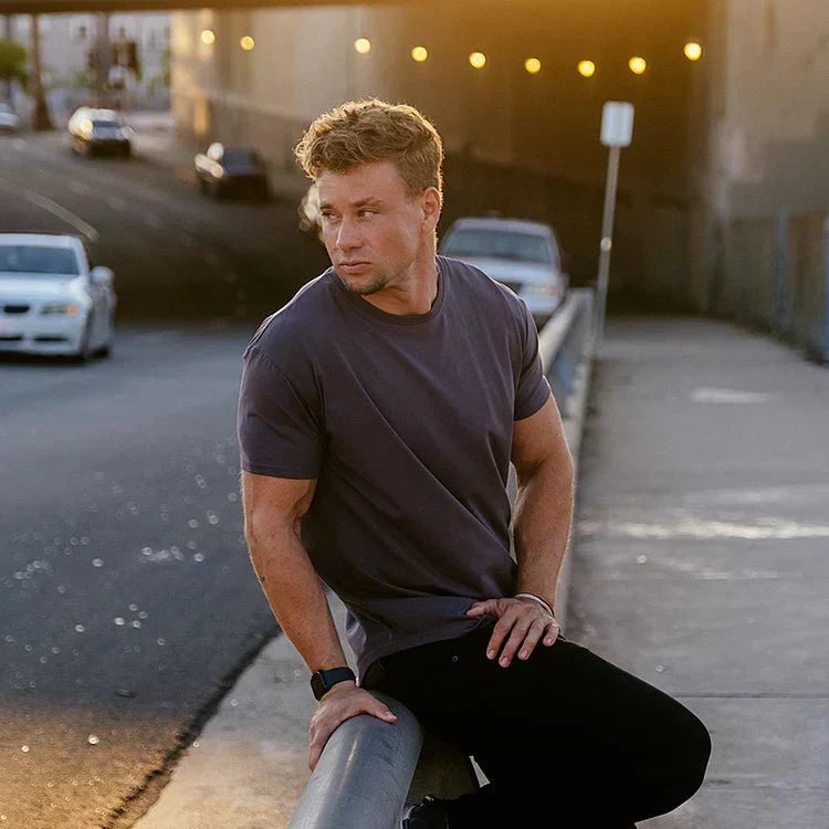 Herren T-shirt - Basic Rundhals T-shirt Für Sommer