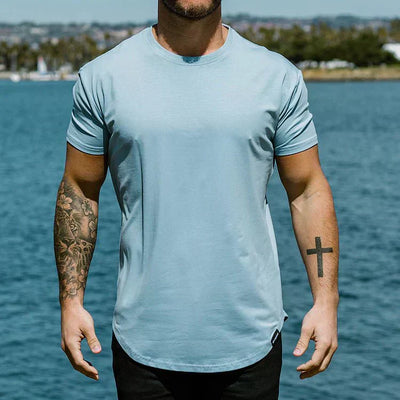 Herren T-shirt - Basic Rundhals T-shirt Für Sommer