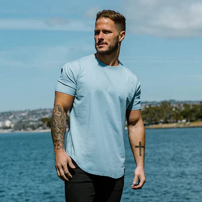 Herren T-shirt - Basic Rundhals T-shirt Für Sommer