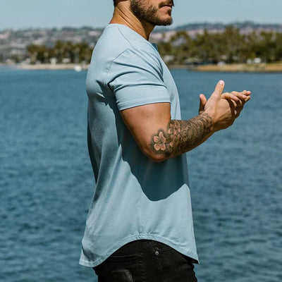 Herren T-shirt - Basic Rundhals T-shirt Für Sommer