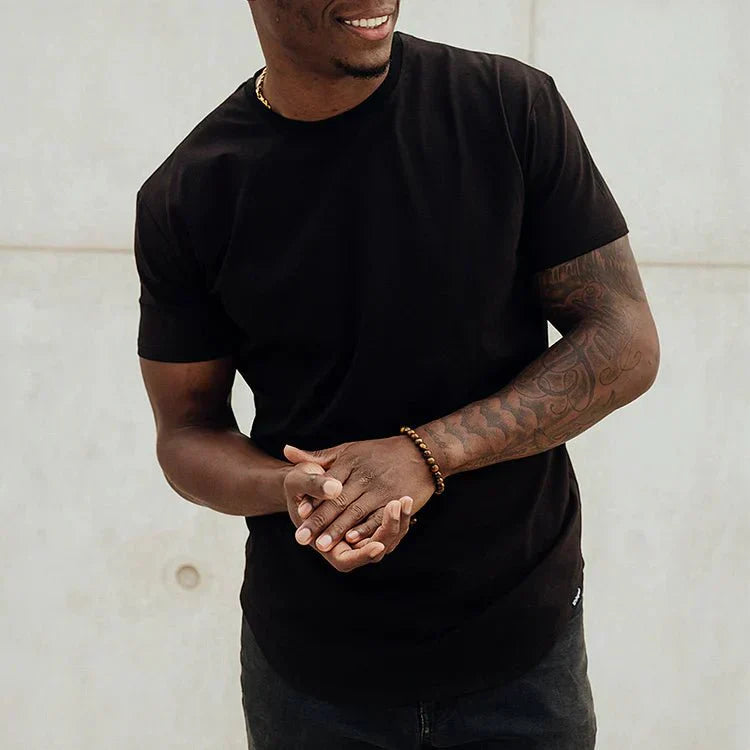 Herren T-shirt - Basic Rundhals T-shirt Für Sommer