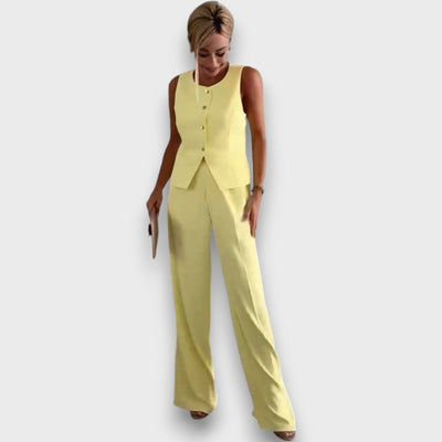 Milia – Damenanzug mit Weste und weitem Bein