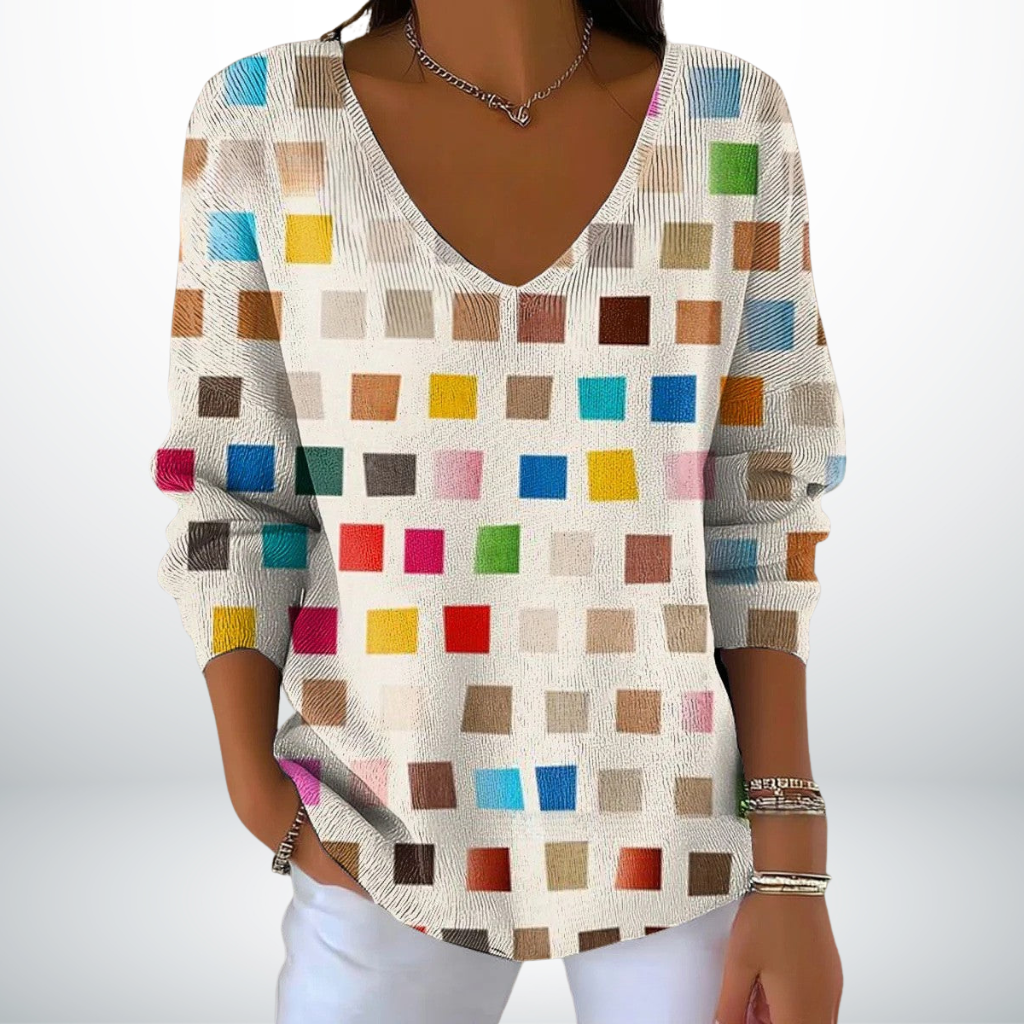 Leni™ – Klassischer V-Ausschnitt Pullover