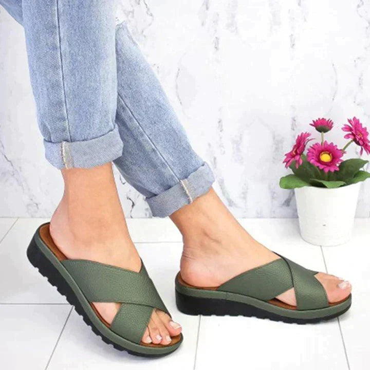 Heidi-Mode | Lässige Orthopädische Kreuzband Sandalen