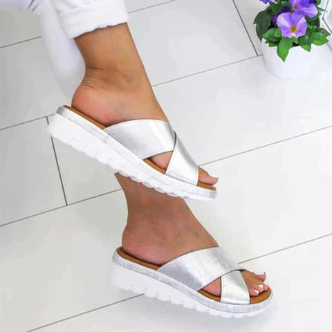 Heidi-Mode | Lässige Orthopädische Kreuzband Sandalen