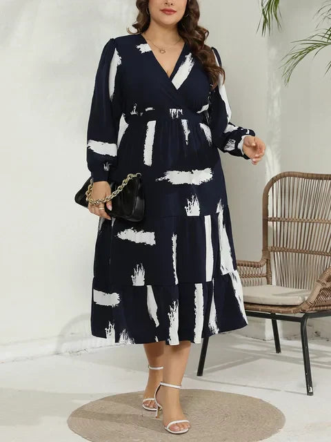 Heidi-Mode | Plus Size Kleid Mit Rüsche Zoom