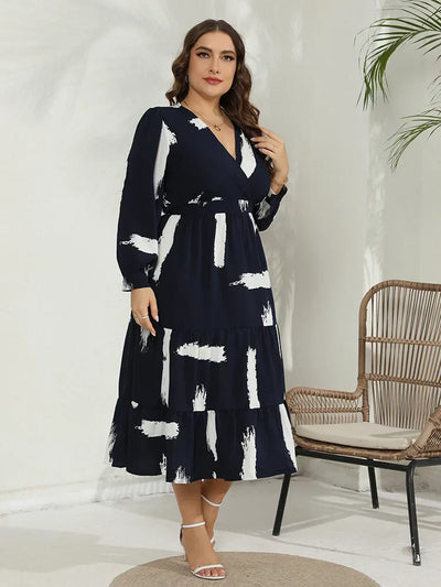 Heidi-Mode | Plus Size Kleid Mit Rüsche Zoom