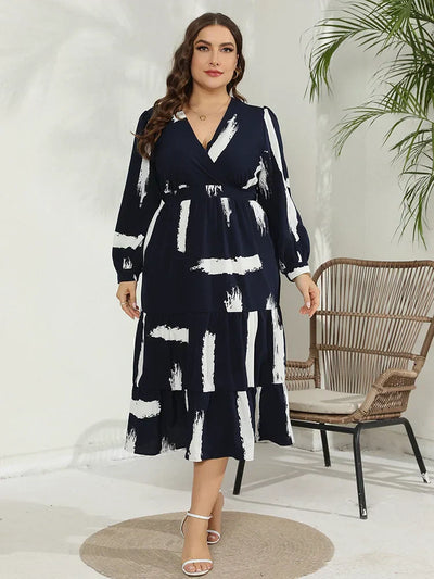 Heidi-Mode | Plus Size Kleid Mit Rüsche Zoom