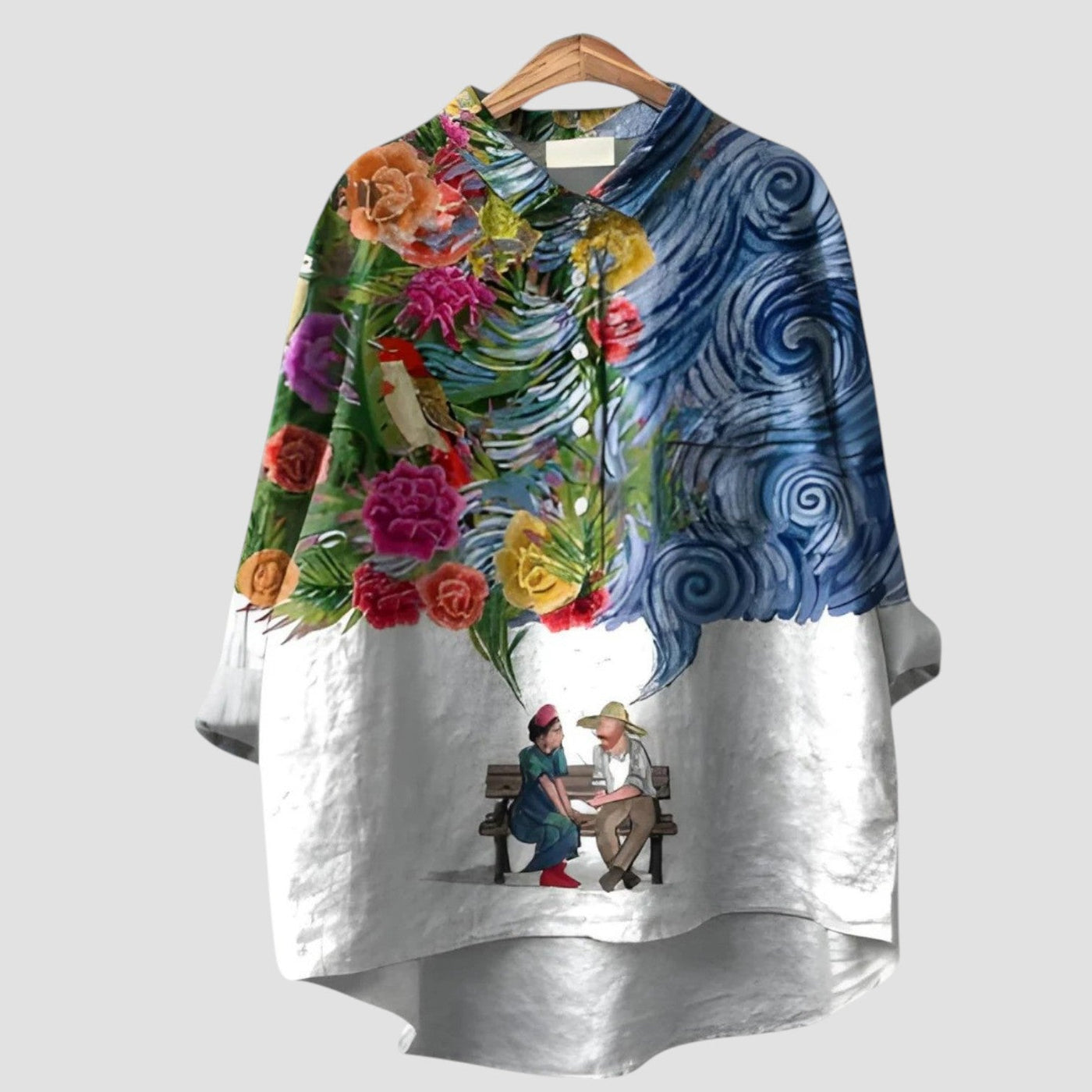 Genevieve | Ästhetische Bluse mit modernem Print