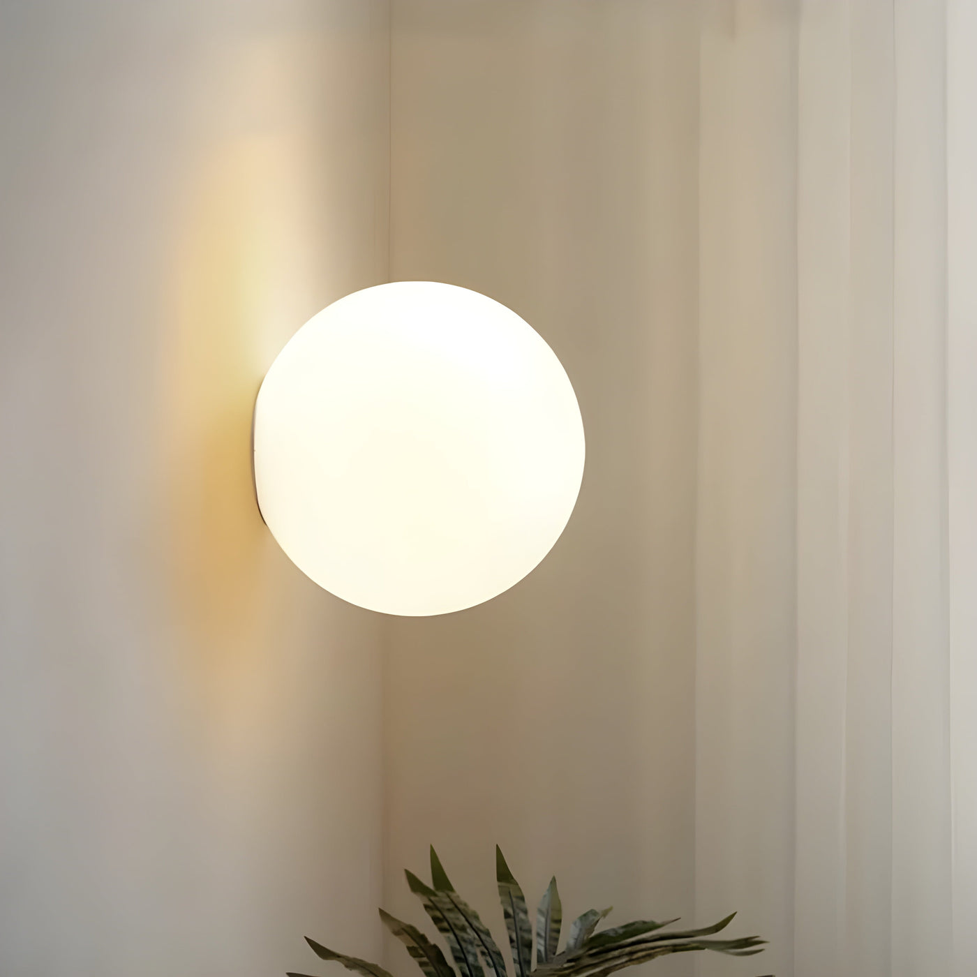 Runde Glas Wandleuchte – Moderne LED-Lampe für Wohnzimmer oder Flur