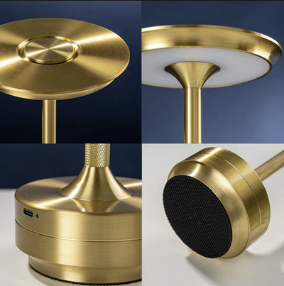Bianca Lichtzauber | Elegante, kabellose Aluminium Tischlampe mit Dimmfunktion und 3 Lichtmodi