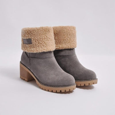 UFF Stiefel | Super warme Schneeboots mit Kunstfell-Futter und anpassbarem Schaft