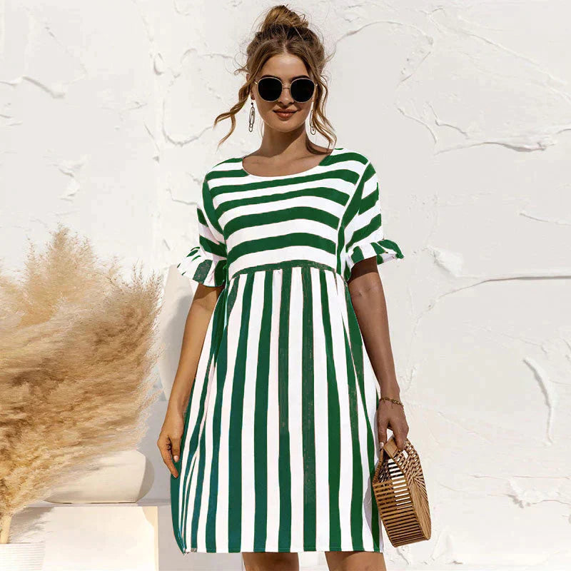 Heidi-Mode | Lässiges Gestreiftes Freizeitkleid
