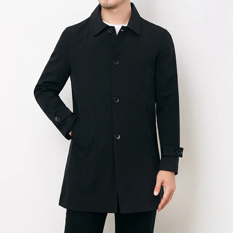 Trenchcoat für Herren | Wasserdichte lange Übergangsjacke