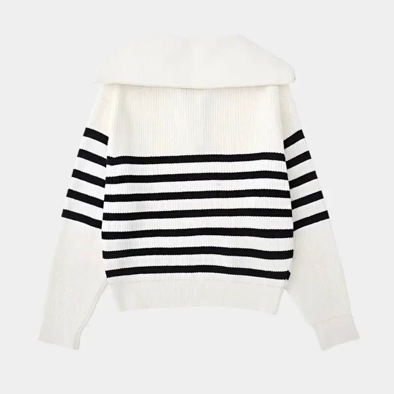 Aksel - Herrenpullover Halfzip mit Streifenmuster