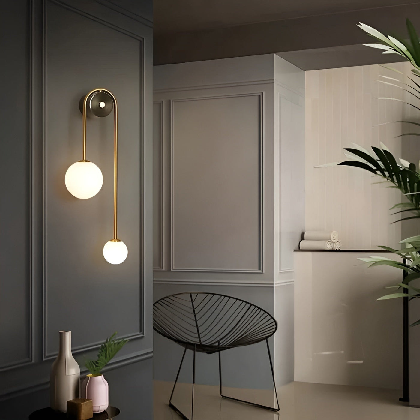 LuminSphere Light - Nordische Nachttisch-Glaskugel-Wandleuchte