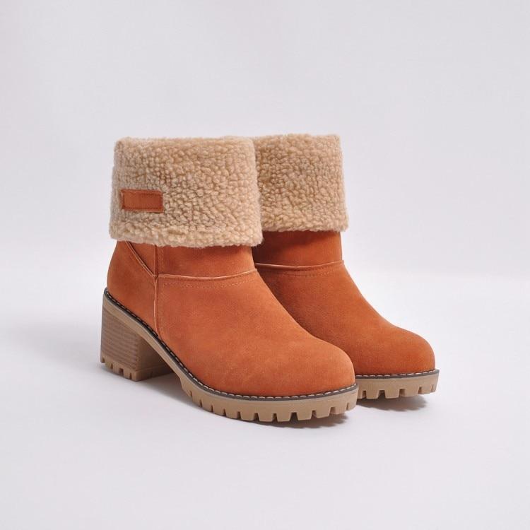 UFF Stiefel | Super warme Schneeboots mit Kunstfell-Futter und anpassbarem Schaft