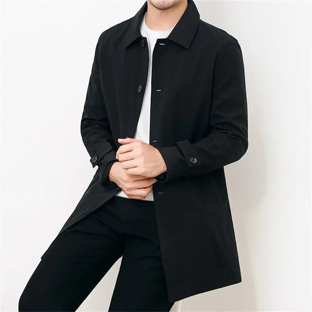 Trenchcoat für Herren | Wasserdichte lange Übergangsjacke