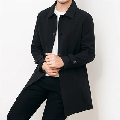 Trenchcoat für Herren | Wasserdichte lange Übergangsjacke