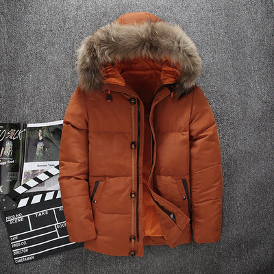 Herren Wasserfeste Winterjacke mit Fell
