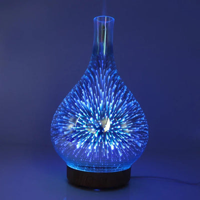 Aromadiffusor mit 3D-Glasdesign – LED-Farbwechsel & Duftölfunktion