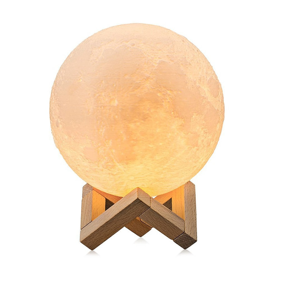 LunaLicht | Faszinierende 3D-Mondlampe mit Farbauswahl