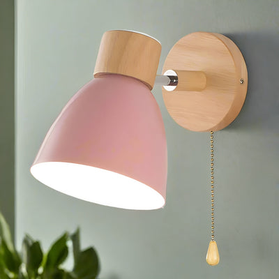 Holz-Wandlampe mit Schalter – Warmes Licht im Skandi-Stil | Für Wohn- & Schlafzimmer