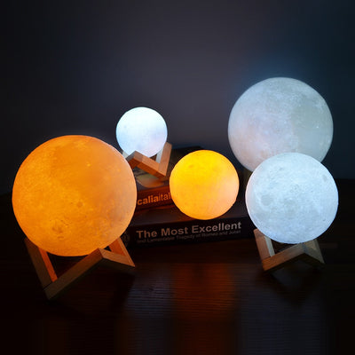 LunaLicht | Faszinierende 3D-Mondlampe mit Farbauswahl